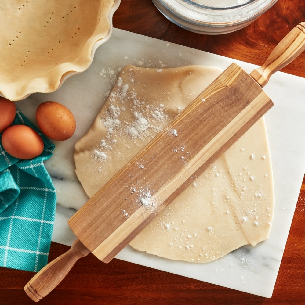 💜 New Pioneer Woman Olive Wood 10.5-Inch Rolling Pin
